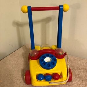 Vintage Clairbois Walk Assist Walk Behind Activity Toy 16” Tall Made In France